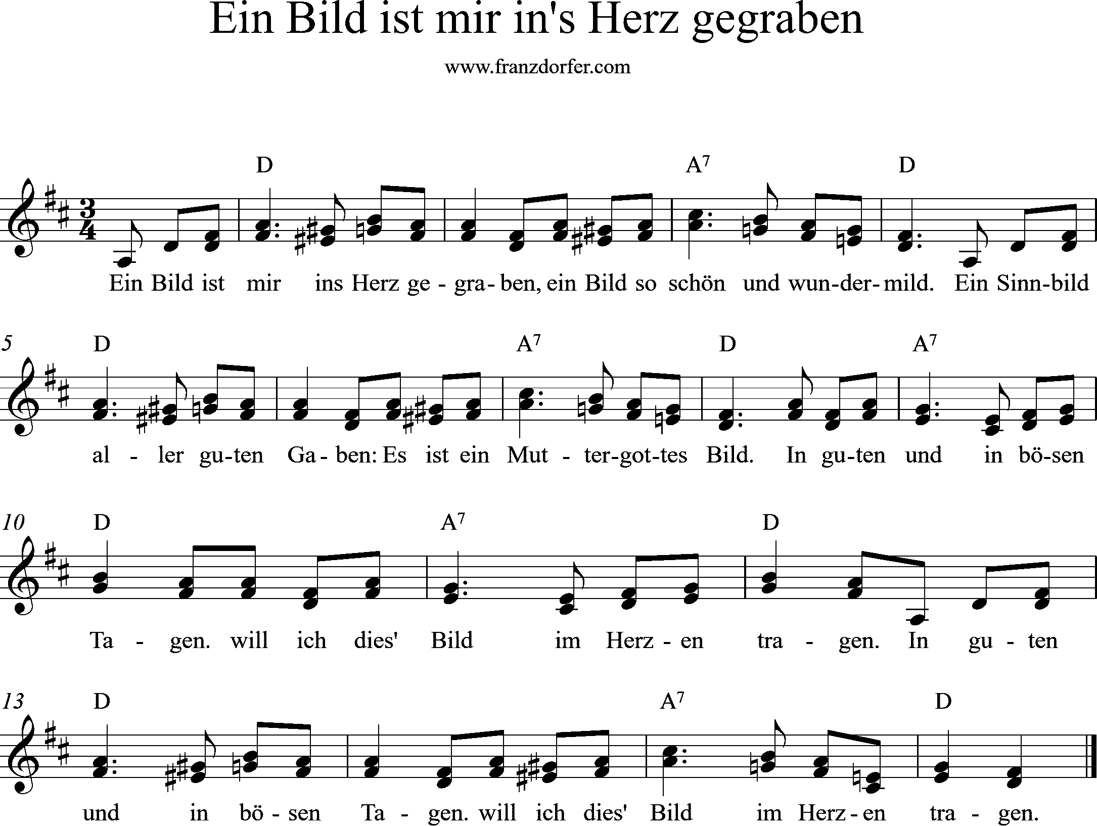 Noten - Ein Bild ist mir