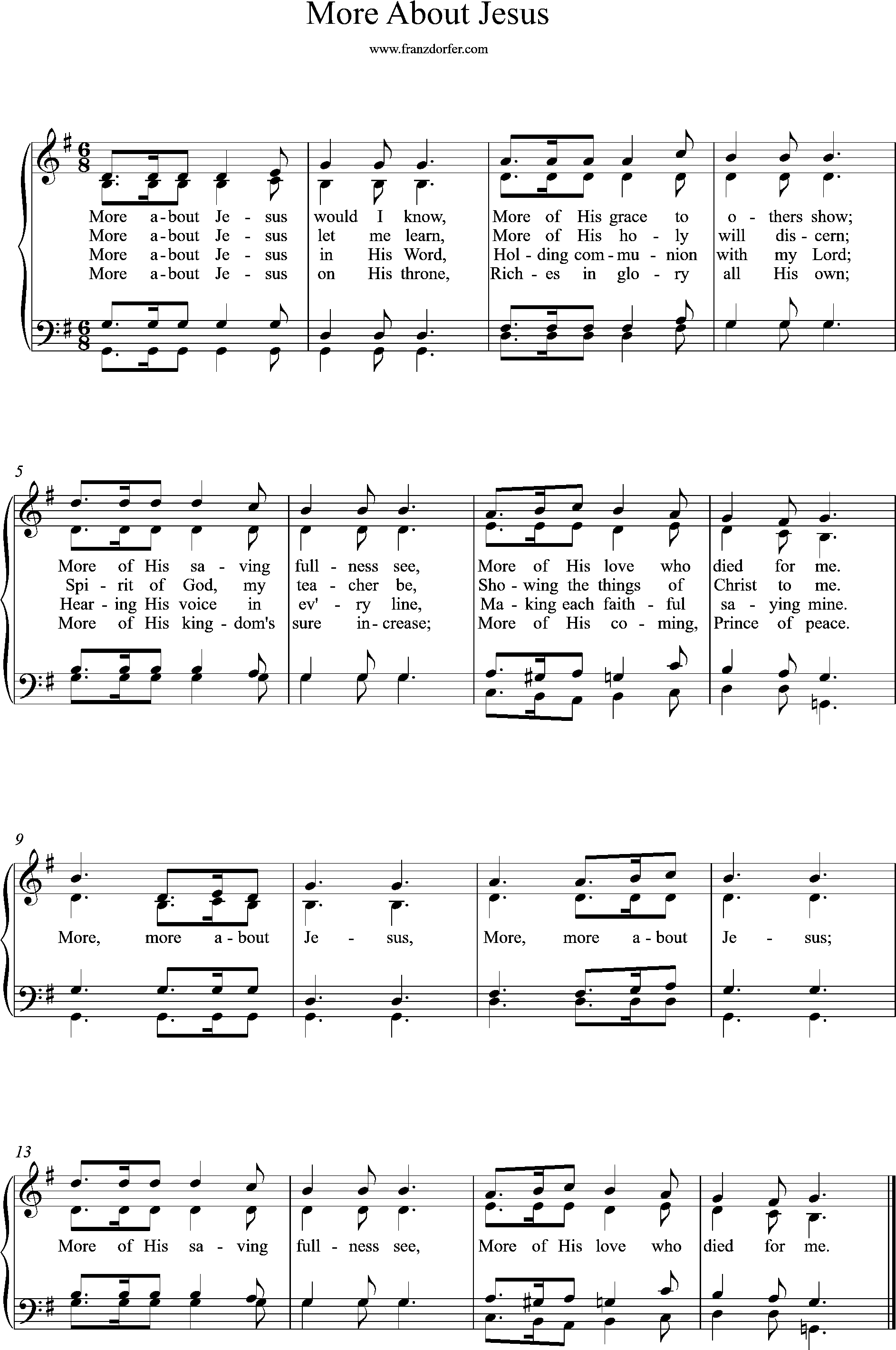 choir-, organ-, sheetmusic, G-Major