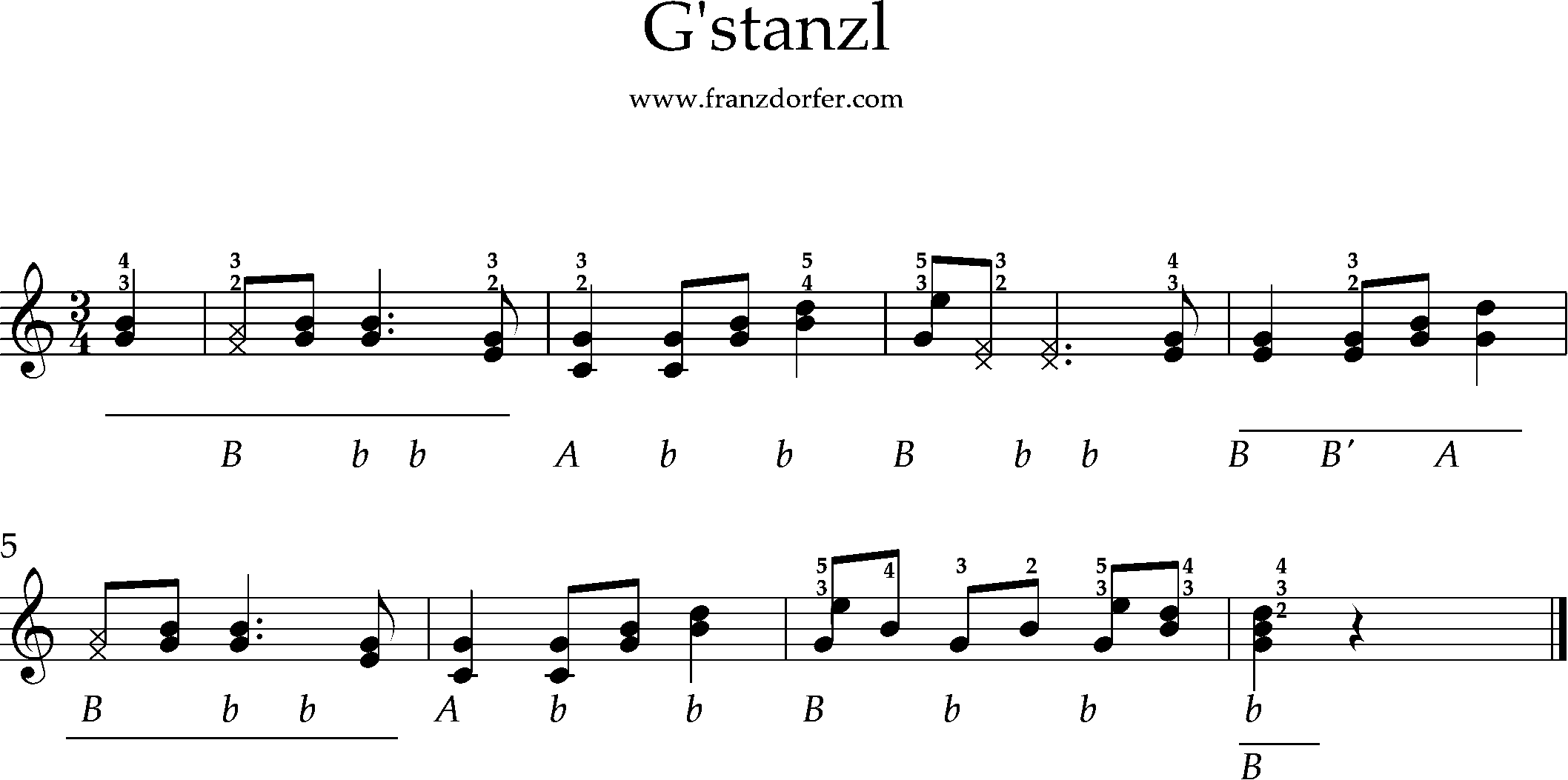 Gstanzl Griffschrift