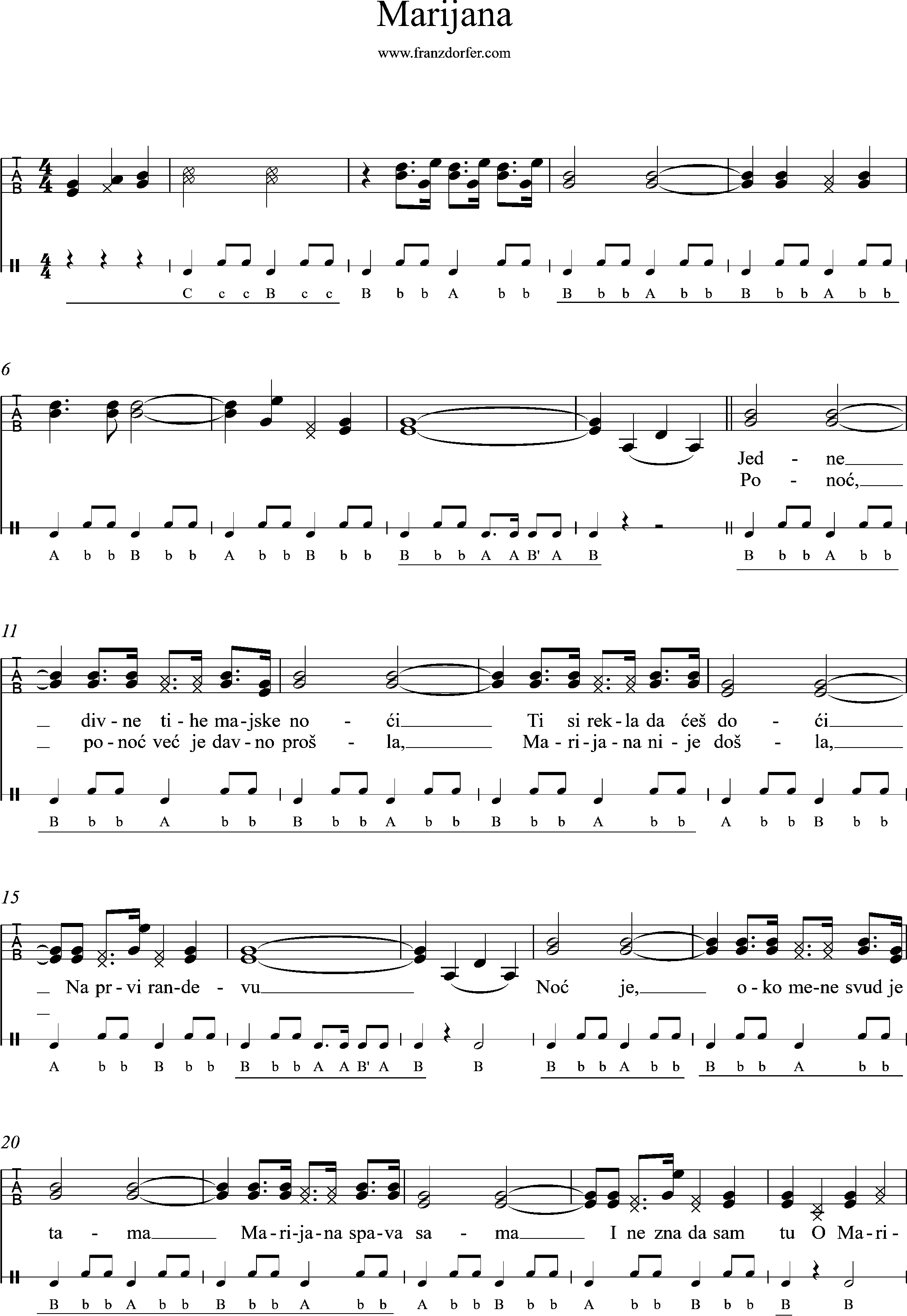 Ziachnaten, Marijana Griffschrift- Marijana