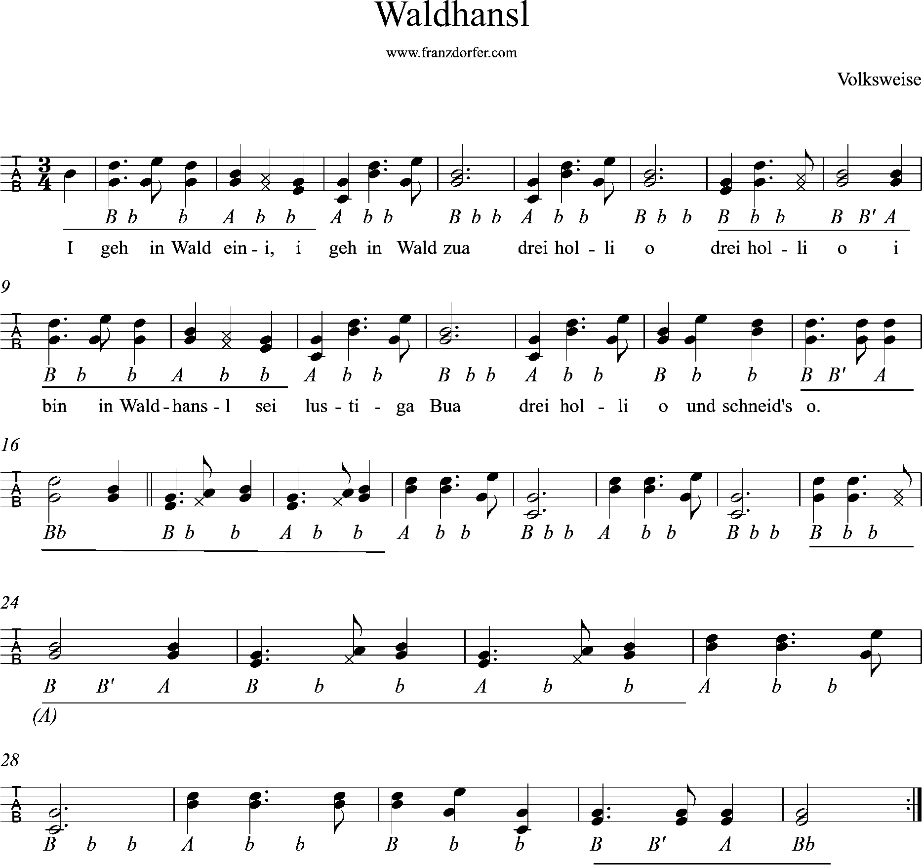 Waldhansl-griffschrift- Ziach Steirische Harmonika- Waldhansl-griffschrift