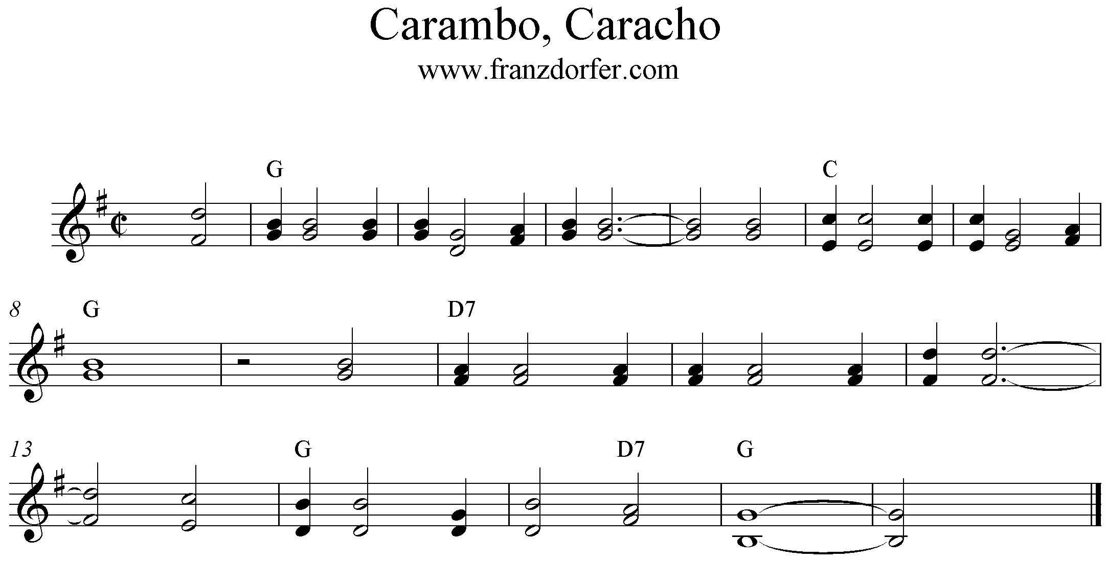 Noten Carambo Caracho