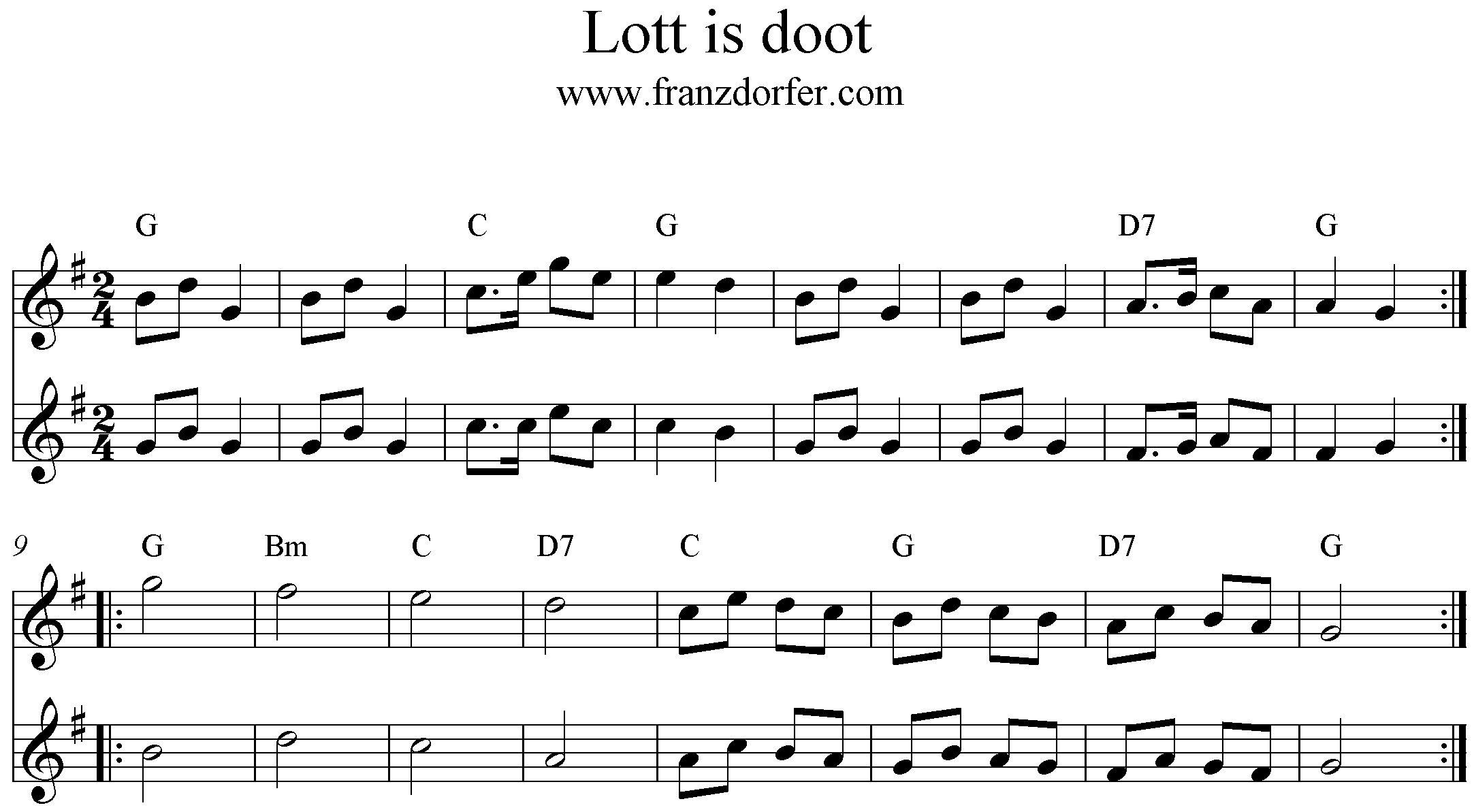 Noten Lott is doot