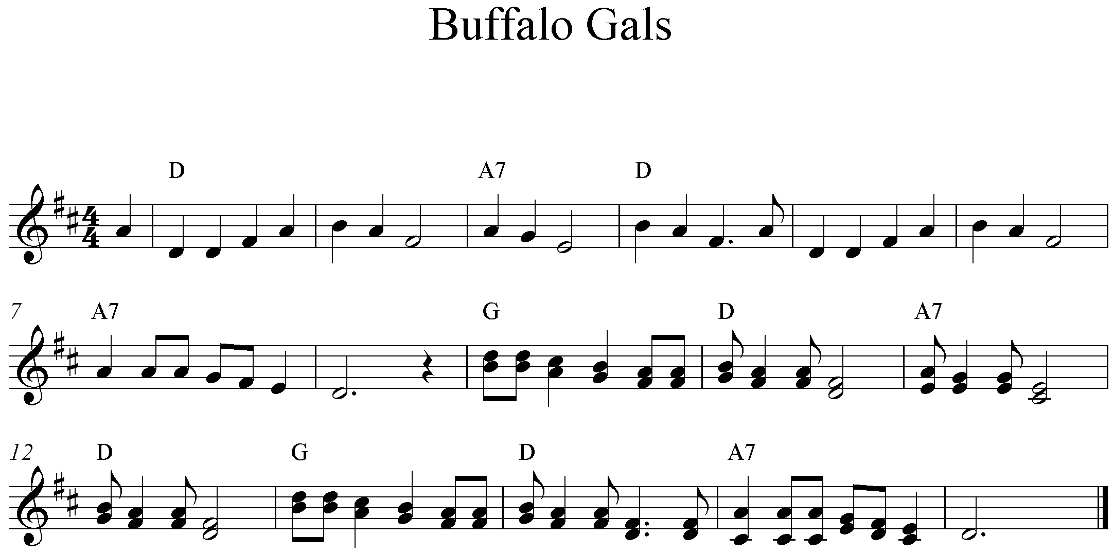 Sheet Buffalo Gals