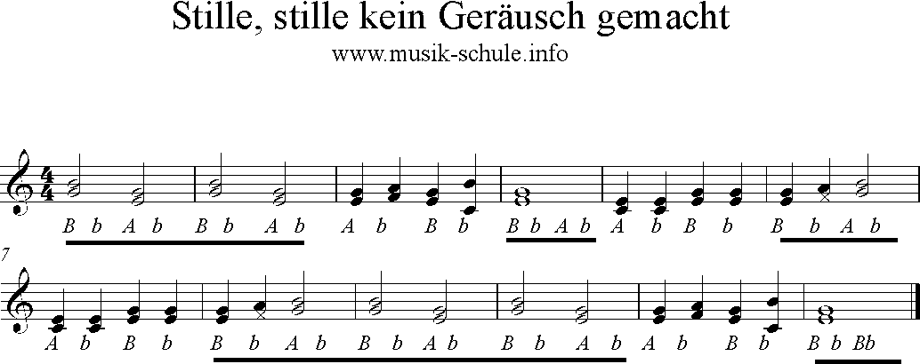 Griffschrift Stille, stille kein Geräusch gemacht