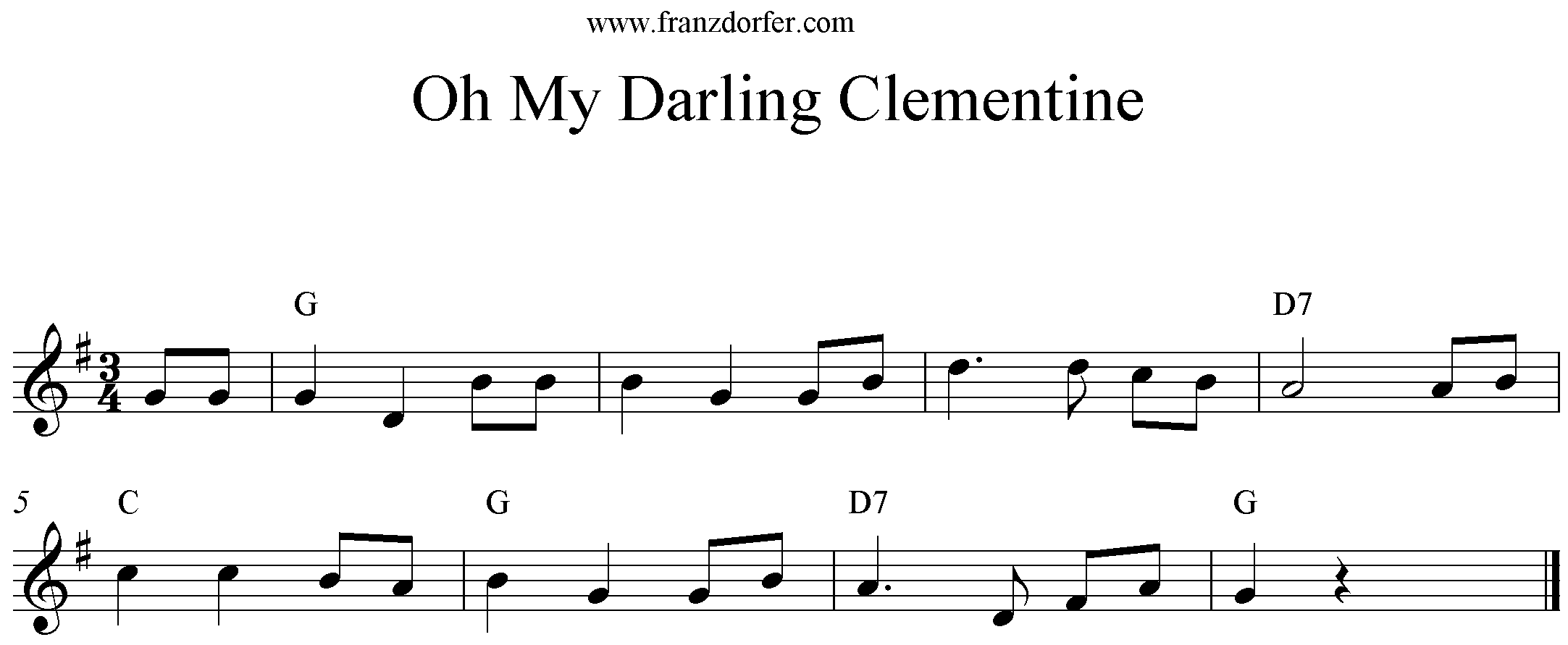 Oh My Darling Clementine